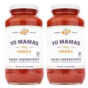 Keto Vodka Pasta Sauce by Yo Mama's Foods - 2-Pack - No Sugar Added, Low Carb, Low Sodium, Gluten Free, Paleo Friendly, and Made with Whole, Non-GMO Tomatoes