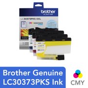 Brother Genuine LC30373PKS 3-Pack, Super High-yield INKvestment Tank Ink Cartridges; Includes 1 Cartridge each of Cyan, Magenta & Yellow Ink, Page Yield Up To 1,500 Pages/Cartridge, LC3037