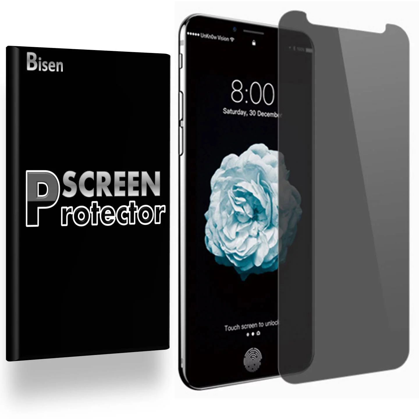 iPhone XR, iPhone 11 [BISEN] Privacy Anti-Spy Screen Protector, Anti-Scratch, Anti-Shock, Anti-Bubble