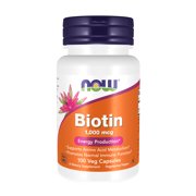 NOW Supplements, Biotin 1,000 mcg, Amino Acid Metabolism*, Energy Production*, 100 Capsules