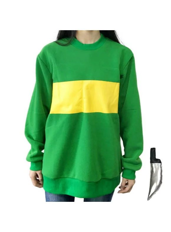 Chara Green Shirt Costume Undertale Game Cosplay First Human Fallen Sweatshirt