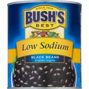 BUSHS Low Sodium Black Beans Plant Based Protein Canned Beans 108 oz