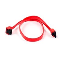 18 inch SATA 6Gbps Cable w/ Locking Latch (90 Degree to 180 Degree), Red