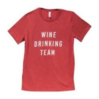 Wine Drinking Team T-Shirt, Canvas Red, Medium