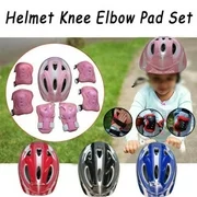 7Pcs/Set Boys & Girls Kids Skate Cycling Bike Safety Helmet Knee Elbow Pad