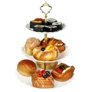 3 Tier Cake Serving Stand Tray To Display Cakes, Cupcakes, Cookies, Tapas, Buffets, Perfect For  Tea Party Birthday Christmas Party Wedding Food Displays, 14 Inches Tall