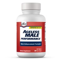 Ageless Male Performance - Non Prescription Male Enhancement -  Nitric Oxide Booster for Men - Promote Blood Circulation, Arousal, Energy Production, Tablets, 60ct