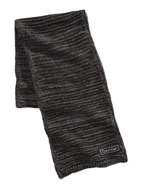 Calvin Klein Mens Knit Reversible Winter Scarf Black O/S
