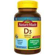 Nature Made Vitamin D3 2000 IU (50 mcg) Softgels, 260 Count
