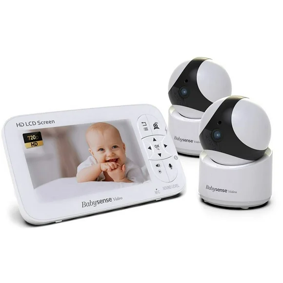 Babysense V65-2US 720P HD Digital Video Baby Monitor with 2 Cameras