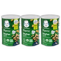 (3-Pack) Gerber Organic Peanut BabyPops Puffed Corn & Oat Snack, 1.23 oz