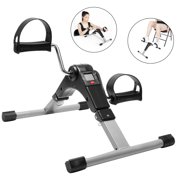 Pedal Exerciser Portable Folding Fitness Pedal Indoor Exercise Bike with Calorie Counter Portable Mini Exercise Bike