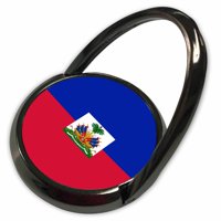 3dRose Flag of Haiti - Dark navy blue and red with Haitian coat of arms - Caribbean country world souvenir - Phone Ring (phr_158327_1)