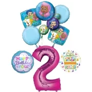 Bubble Guppies 2nd Birthday Party Supplies and Balloon Bouquet Decorations