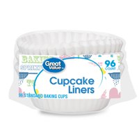 Great Value Cupcake Liners, White, 96 Count