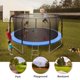 image 3 of 14ft Trampolines with Basketball Hoop and Ladder Enclosure Net for Kids Teens Adults, 800lbs Load for 4-5, Recreational Trampoline for Outdoor Garden Backyard, Blue
