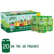 GoGo squeeZ Applesauce Pouches, Apple Apple, Apple Peach, Gimme Five, 20 Pack