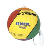 SportimeMax Tetherball Sports Ball, Attached Nylon Rope, Multicolor