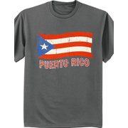 Puerto Rico flag decal t-shirt Big and Tall tee for men
