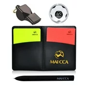 SUPERHOMUSE New Sport Football Soccer Referee Wallet Notebook With Red Card And Yellow Card Whistle Team Sports Soccer Entertainment
