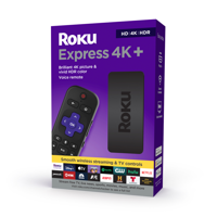 Roku Express 4K+ Streaming Player 4K/HD/HDR with Smooth Wi-Fi, Premium HDMI Cable, Voice Remote | 2021