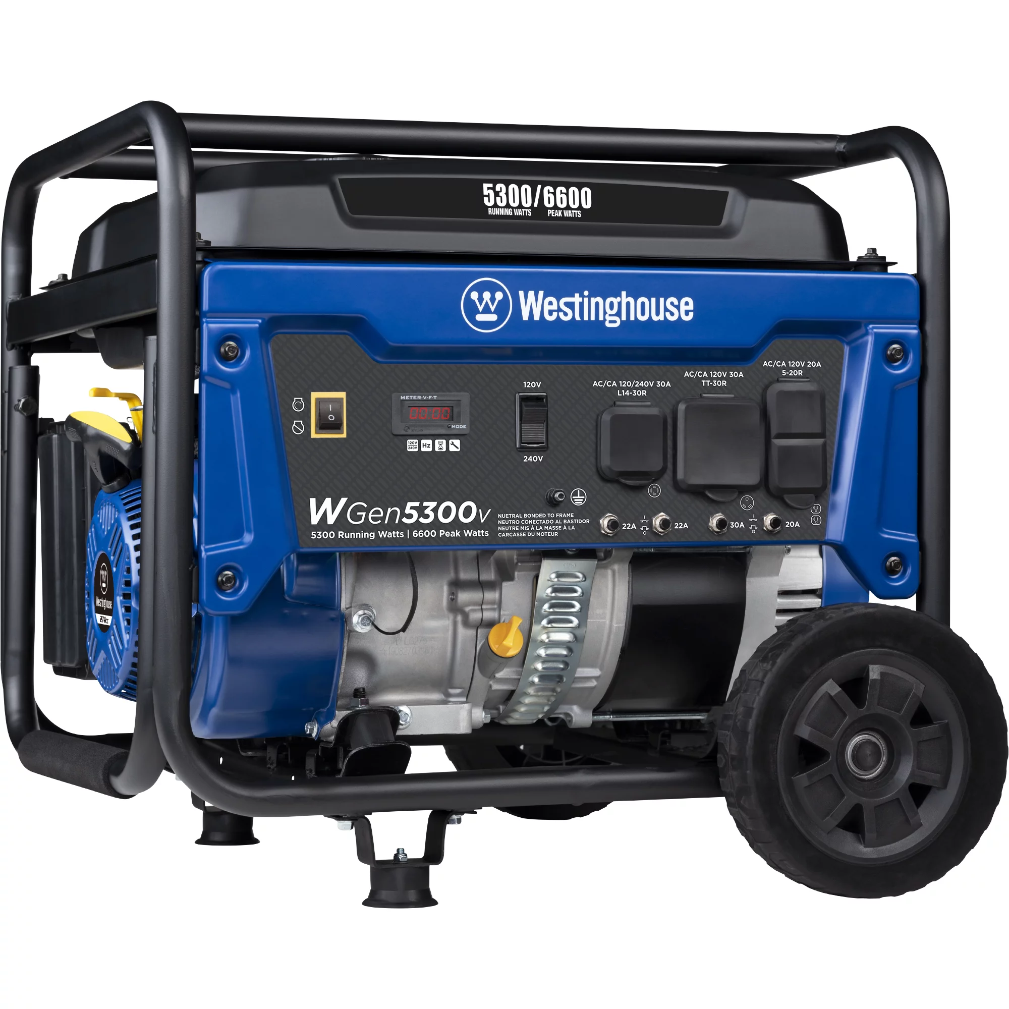 Westinghouse WGen5300v Portable Generator 5300 Rated Watts & 6600 Peak Watts