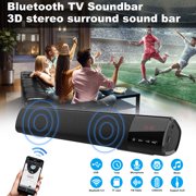 Soundbar, TV Sound Bar with Subwoofer, Wired & Wireless Bluetooth Home Theater Stereo Speaker, Bluetooth 5.0 Audio Speakers for TV/PC, Bass Surround Sound Soundbar for Phones/Tablets, Support Aux/USB