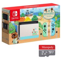 Nintendo Switch Bundle: Nintendo Switch Animal Crossing New Horizons Edition 32GB Console with Mazepoly 32GB SD Card
