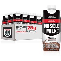 Muscle Milk Genuine Protein Shake, Chocolate, 25g Protein, 11 oz, 12 Count