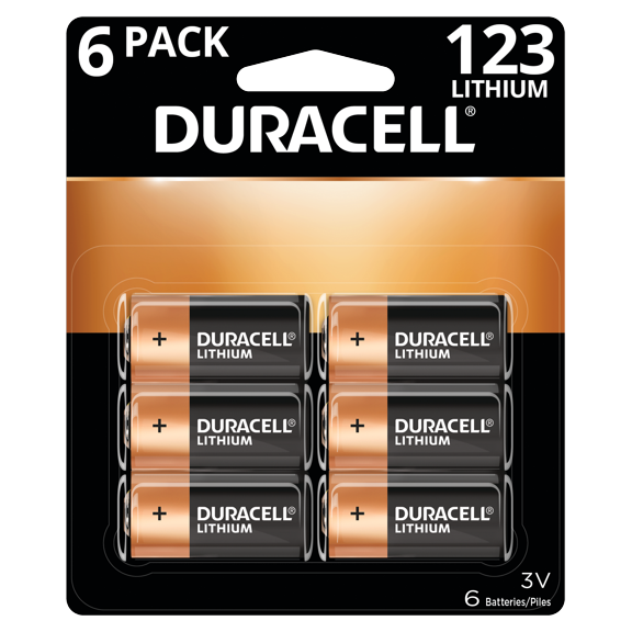 Duracell 3V High Performance Lithium Battery, 123, 6 Pack