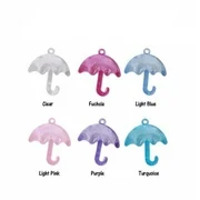 24 Acrylic 2" Umbrella Baby Shower Decorations Pink Girl Blue Boy Favor