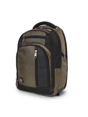 SwissTech Urban Trek 18" Travel Backpack with USB Port, Green (Walmart Exclusive)
