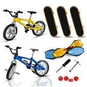 MEGAWHEELS Mini Finger Skateboards And Bikes Toys With Tools Replacement Wheels For Kids As Gifts