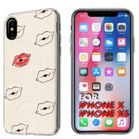 TalkingCase TalkingCase Phone Cover for Apple iPhone Xs,X,Kisses Print, Light Weight,Ultra Flexible,Super Thin,Soft Touch,Photo-Quality Anti-Scratch, Designed and Printed in USA