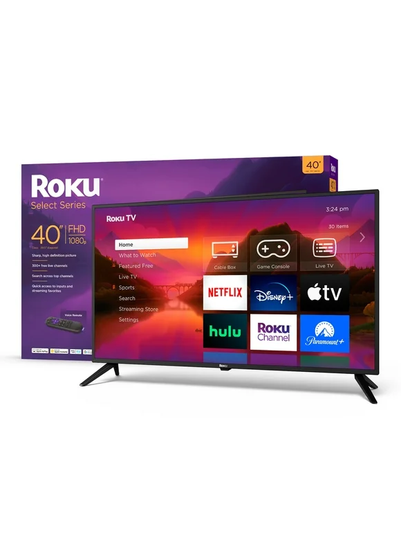 Roku 40" Select Series 1080p Full HD Smart RokuTV with Roku Voice Remote, Bright Picture, Customizable Home Screen, and Free TV