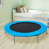 Foldable Trampoline Chairs for Kids, 45" Mini Trampoline with Safety Pad, Durable Rebounder Trampoline for Kids Adults, Outdoor Indoor Exercise Trampoline Supports Up to 180 Pounds, Blue, L4066