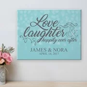 Personalized Love and Laughter Canvas, Available in 3 Sizes