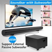 31.5 inch Sound Bar, TV Sound Bar with Subwoofer, Wired & Wireless bluetooth 5.0 Speaker for TV, 34 Inch, Optical/RCA/Aux/USB, Wall Mountable, Home Theater Audio Soundbar