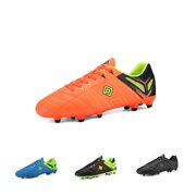 DREAM PAIRS Men Soccer Shoes Football Sneakers Soccer Outdoor Soccer Cleats 160471-M ORANGE/BLACK/LEMON/GREEN Size 13
