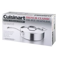 Cuisinart Elite Collection Tri-Ply Stainless Saute' Pan with Helper Handle and Cover - 5.5 Quart Pan, 1.0 CT