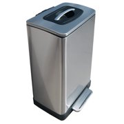 Household Essentials 40L Krusher Stainless Steel Manual Trash Compactor Trash Can