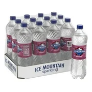 Ice Mountain Sparkling Water, Black Cherry, 33.8 oz. Bottles (Pack of 12)