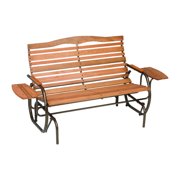 Jack Post Country Garden Glider with Trays in Bronze
