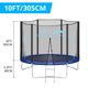 image 6 of Kids Trampoline With Safety Enclosure Net And Ladder, 10x10x8.4ft 661lbs Load Outdoor Recreational Trampoline With Waterproof Jump Pad For Outdoor Toddler Trampolines, Black