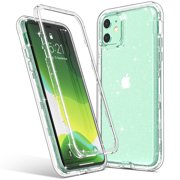 iPhone 11 Case, ULAK Clear Glitter Protective Heavy Duty Shockproof Rugged Protection Case Soft TPU Bumper Phone Cover Designed for Apple iPhone 11 6.1 inch, Clear Glitter