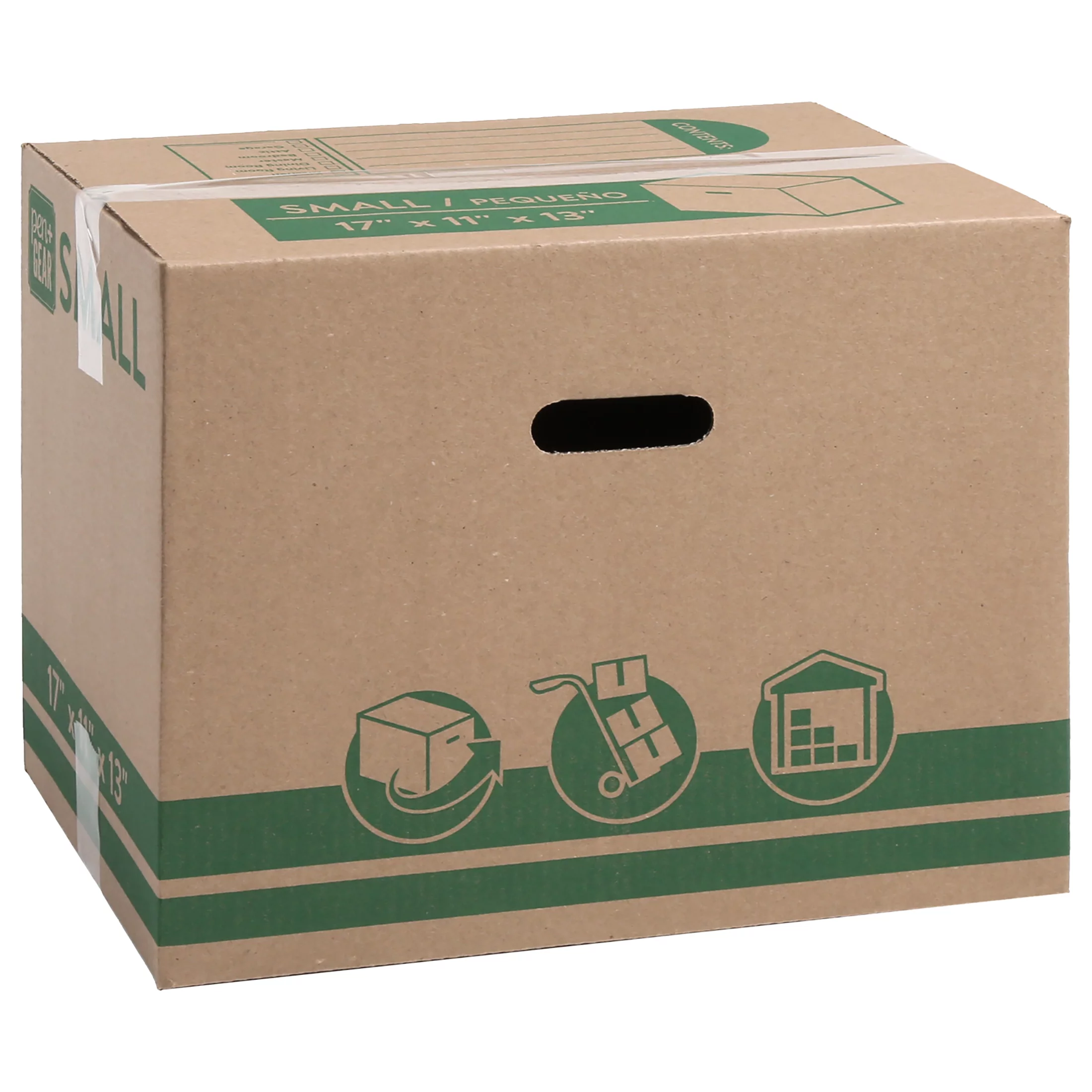 Pen + Gear Small Recycled Moving Boxes, 17L x 11W x 13H, Kraft