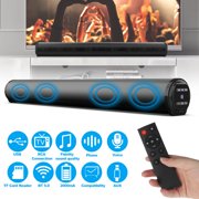 Sound Bar, Sound Bar for TV PC, Soundbar with Subwoofer, Wired & Wireless Bluetooth 5.0 Speaker, RCA/Aux/USB Input, Surround Sound Home Theater Audio Soundbar for Phones/Tablet, with Remote Control