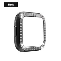 PROKTH Protective Case Scratchproof Screen Protector Crystal Rhinestone Bumper PC Protective Cover for Fitbit Versa 2