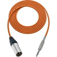 1Pc Sescom SC1.5XSZOE Audio Cable Canare Star-Quad 3-Pin XLR Male to 1/4 TRS Balanced Male Orange - 1.5 Foot