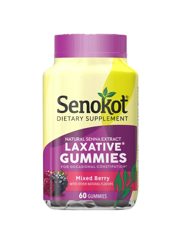Senokot® Natural Senna Laxative* Gummies, Mixed Berry, 60 Ct